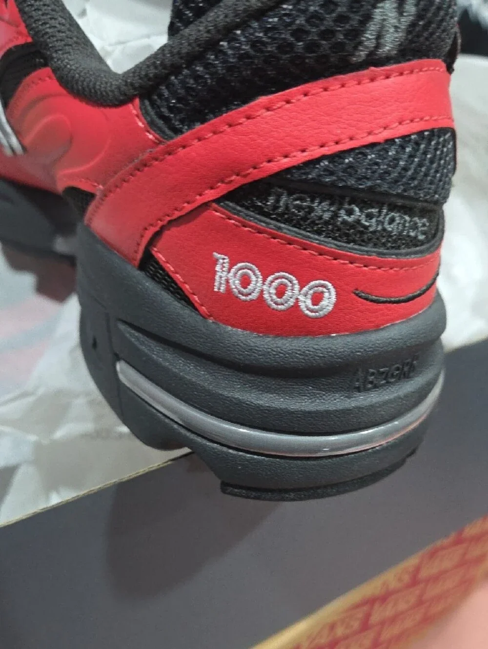 New Balance Red and Black Men's Runner Sneakers